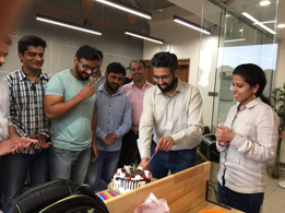 A birthday celebration with the Handysolver team